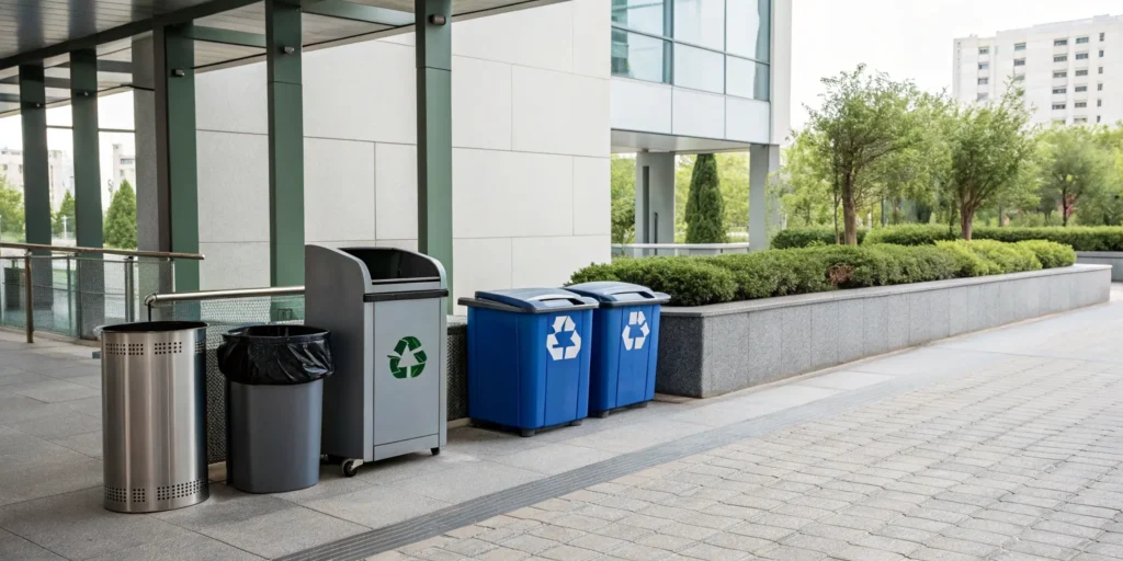 Cedar Hill trash and recycling bins ready for today's pickup schedule.