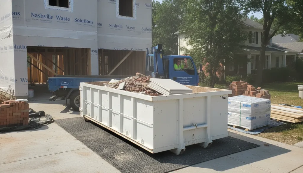 Driveway-friendly construction dumpster rental Nashville