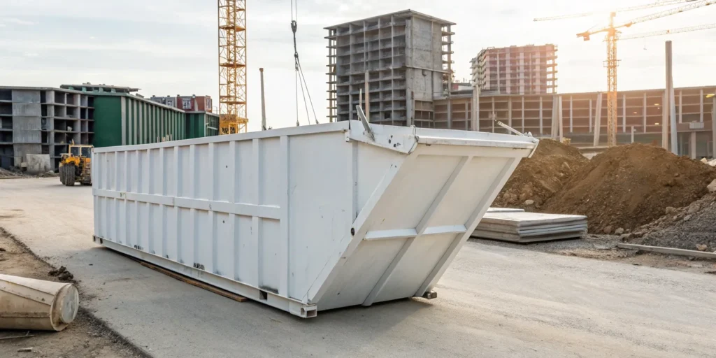 A roll-off dumpster rental for heavy concrete disposal.