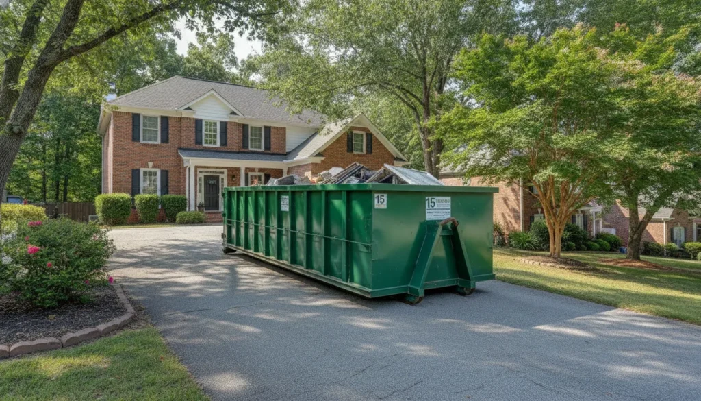 Driveway-friendly 15-yard roll-off dumpster from Dumpsters On Demand LLC in Nashville, TN