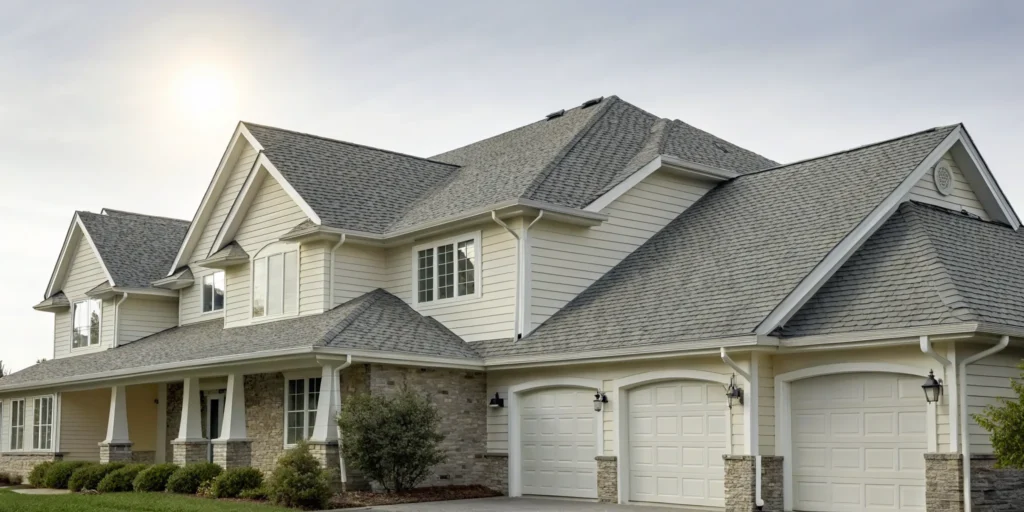 Determining what size dumpster is needed for a home's asphalt shingle roof.