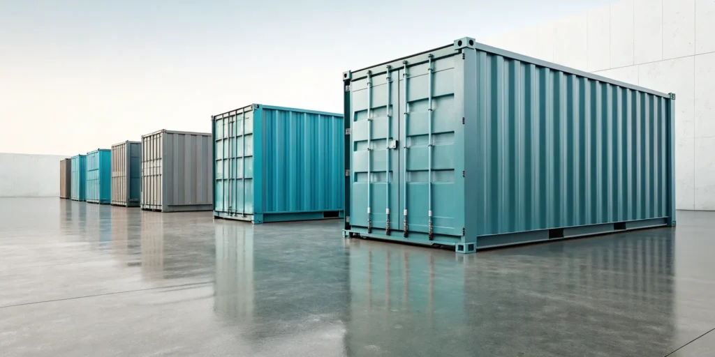 A lineup of different size roll off containers to help answer the question, what size do I need.